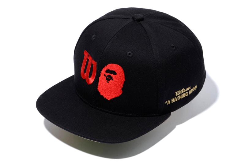 BAPE ベイプ  A BATHING APE®️ ア・ベイシング・エイプ  Wilson ウィルソン Tennis テニス カプセル コレクション Capsule Collection 機能性 tシャツ high performance Racket Visors Caps キャップ Wrist Bands Head Bands T-Shirts Camouflage Black Red