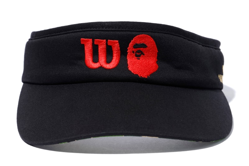 BAPE ベイプ  A BATHING APE®️ ア・ベイシング・エイプ  Wilson ウィルソン Tennis テニス カプセル コレクション Capsule Collection 機能性 tシャツ high performance Racket Visors Caps キャップ Wrist Bands Head Bands T-Shirts Camouflage Black Red