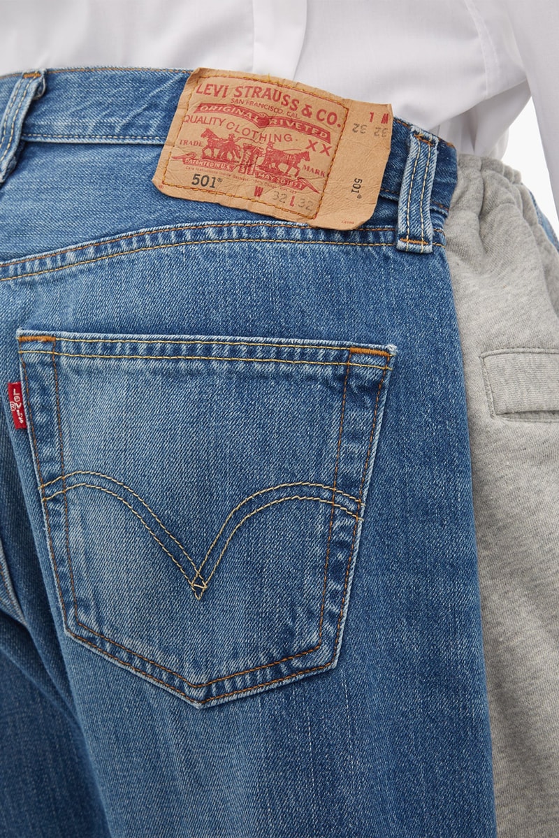 bless no 65 overjogging trackpants blue lightwash denim levis jeans nike sweatpants