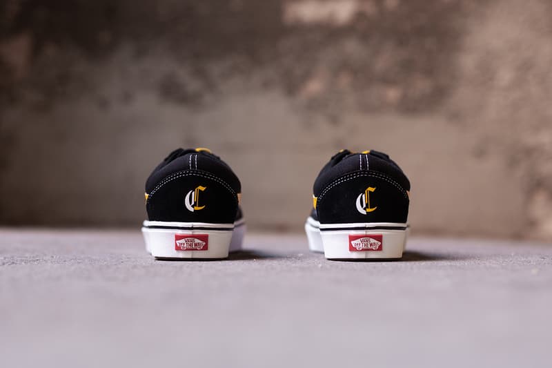 Coutié x Vans Old Skool "Old C Logo" Black White Yellow Sneaker Release Information Limited Edition ComfyCush Technology Jazz Stripe License Plate Waffle Sole Unit Vulcanized Footwear Skateboarding California Shoe