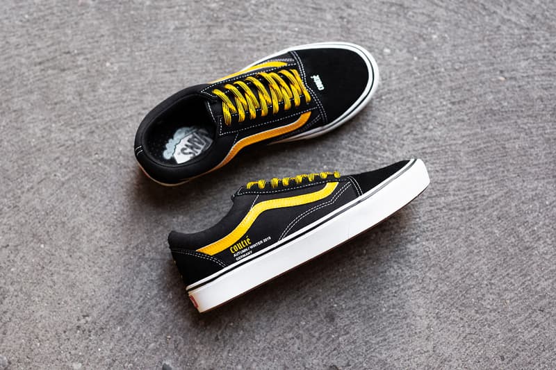 Coutié x Vans Old Skool "Old C Logo" Black White Yellow Sneaker Release Information Limited Edition ComfyCush Technology Jazz Stripe License Plate Waffle Sole Unit Vulcanized Footwear Skateboarding California Shoe 