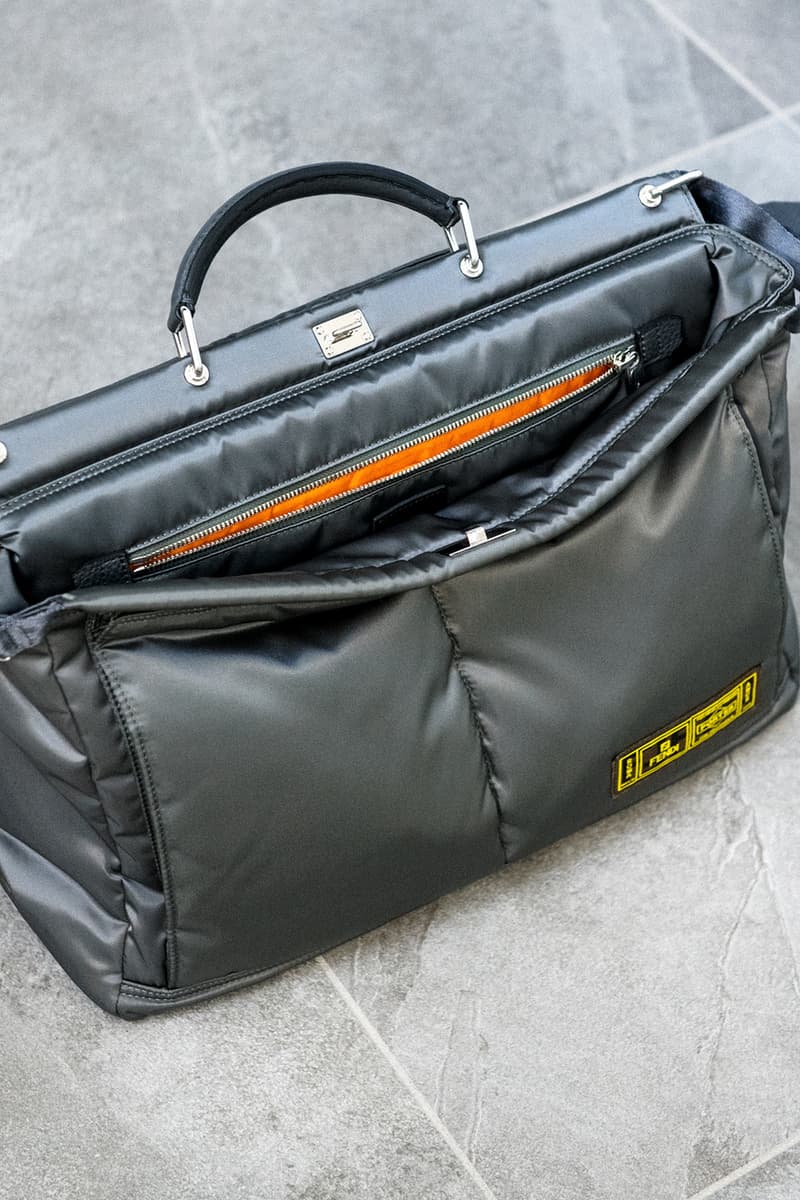 フェンディ ポーター コラボバッグ イタリア ローマ ボンテッドナイロンツイル レスキューオレンジ Peekaboo ピーカブー Baguette for Men バゲット フォー メン