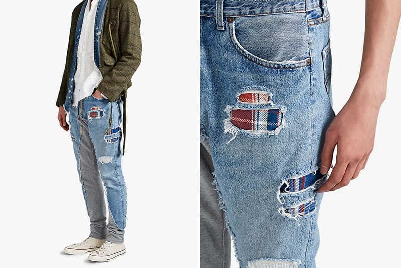 Greg Lauren よりスウェットとライトウォッシュデニムを掛け合わせたクラフトマンシップ溢れる新作パンツが登場