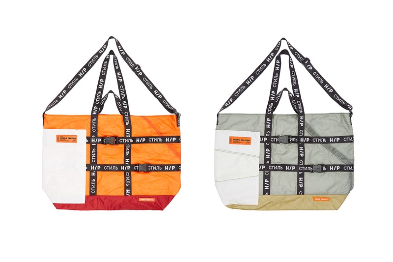 Heron Preston ヘロンプレストン SSENSE エッセンス Exclusiveエクスクルーシブ JUMP Capsule カプセル パラシュート Release アップサイクル Jacket pants shorts bags t shirt long short サステナビリティ