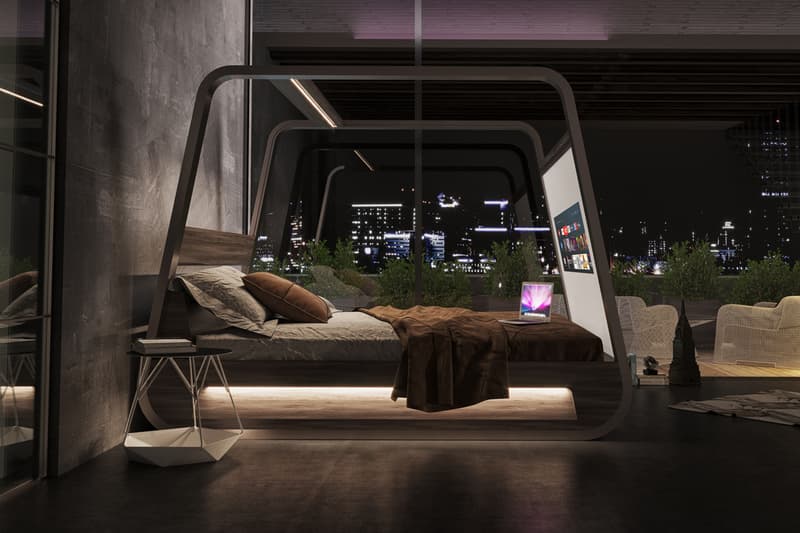 Hi-Interiors ハイインテリアズ App Enabled Smart スマートベッド Bed Built In スクリーン プロジェクター 映画 ネットフリックス Projector Sound System Speakers HiBed Movies TV Music Health Lighting Lounge Entertainment