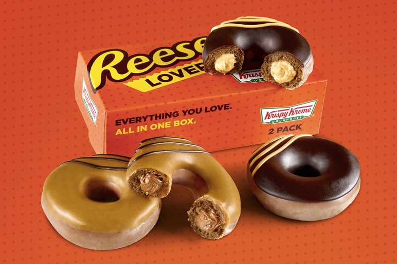 リージーズ Reese's Krispy Kreme Doughnuts クリスピークリームドーナツAnnouncement Release Info Date Location コラボ メニューChocolate 限定 ピーナッツ バター クリーム アメリカ お菓子 チョコレート Peanut Butter Lovers Original Filled