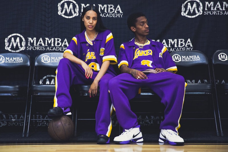 クロット x ミッチェル&ネス コービー・ブライアント CLOT Mitchell and Ness collaborate new Kobe Bryant 8 24 Lakers jersey golden merino knitted knit wool mamba day yellow purple basketball nba rookie year 1996 1997 shooting shirt warm up pants