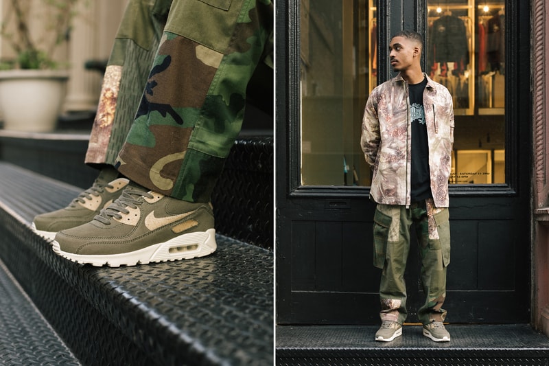 マハリシ × ナイキ maharishi nike air max 90 maha olive colorway organic cotton release date pomegranate turmeric 