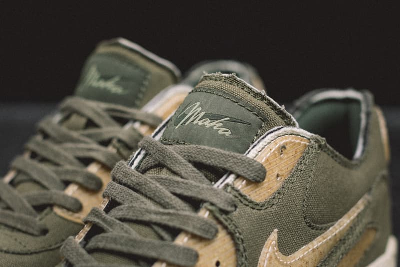 マハリシ × ナイキ maharishi nike air max 90 maha olive colorway organic cotton release date pomegranate turmeric 