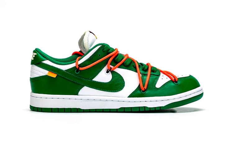 Off-White™ x Nike による最新コラボ Dunk Low のディテールに迫るビジュアルが公開