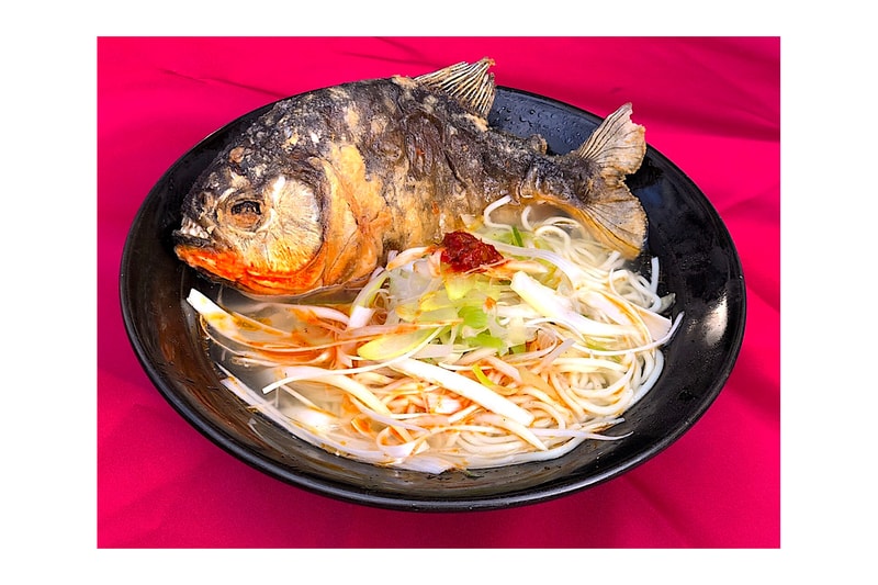 Worlds First Piranha Ramen ピラニア ラーメン 期間限定 アマゾン Holiday Jack April Fools Joke Ninja Bar and Cafe Asakusa 浅草 東京 September 20 23 1000 servings edible amazon river south america