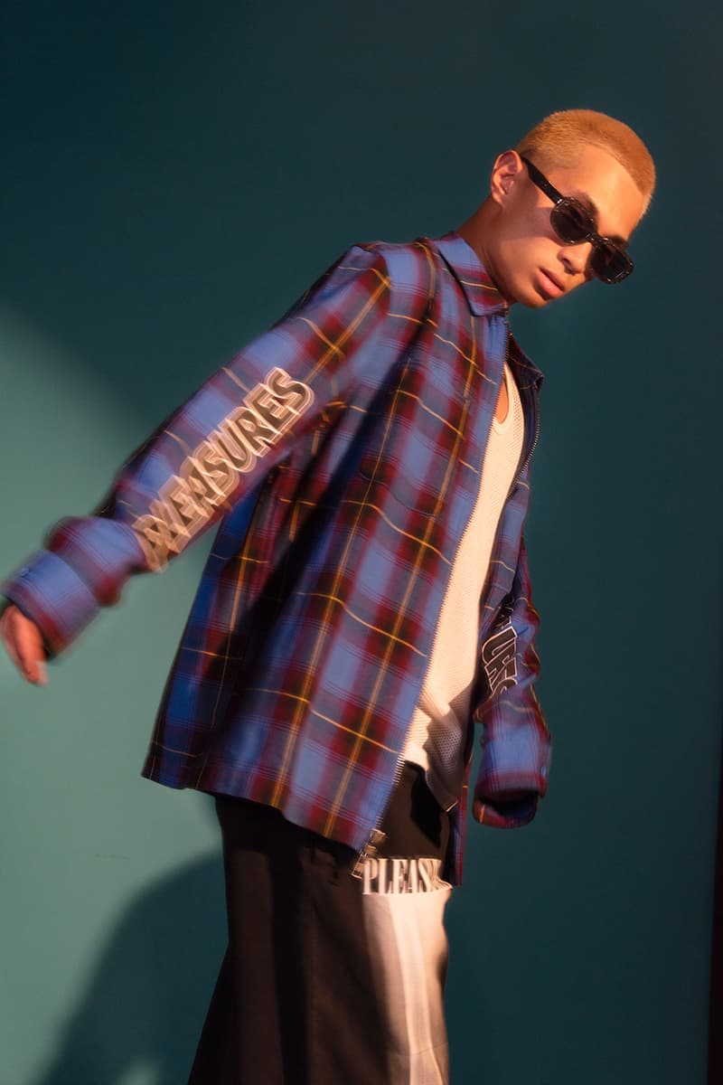 プレジャーズ PLEASURES 2019年秋冬 ルックブック Fall Winter 2019 Collection information overload sherpa fleece jacket graphic t shirts tees hoodies sweaters cardigans shorts alex james