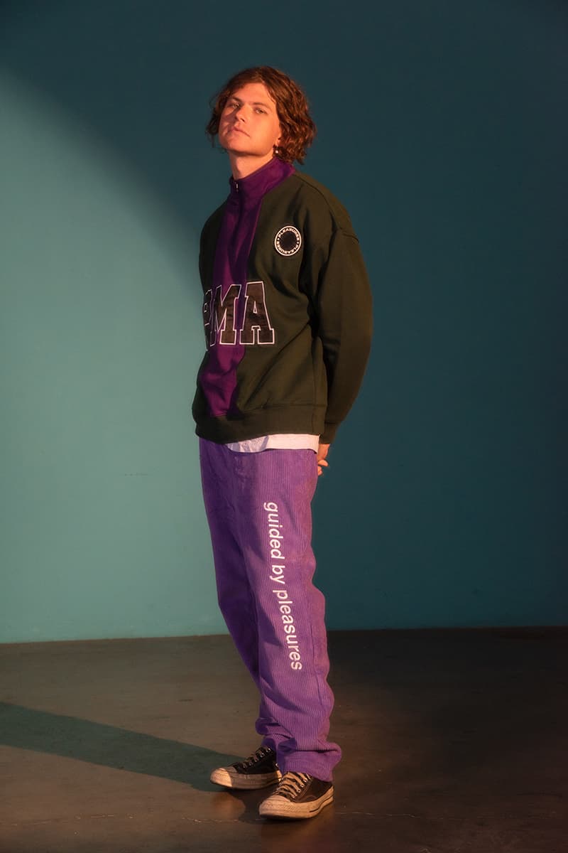 プレジャーズ PLEASURES 2019年秋冬 ルックブック Fall Winter 2019 Collection information overload sherpa fleece jacket graphic t shirts tees hoodies sweaters cardigans shorts alex james