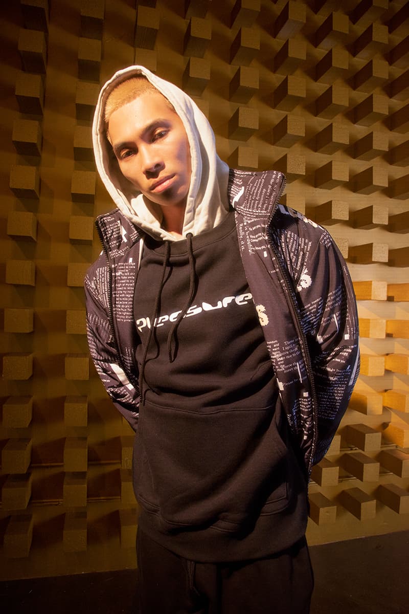 プレジャーズ PLEASURES 2019年秋冬 ルックブック Fall Winter 2019 Collection information overload sherpa fleece jacket graphic t shirts tees hoodies sweaters cardigans shorts alex james