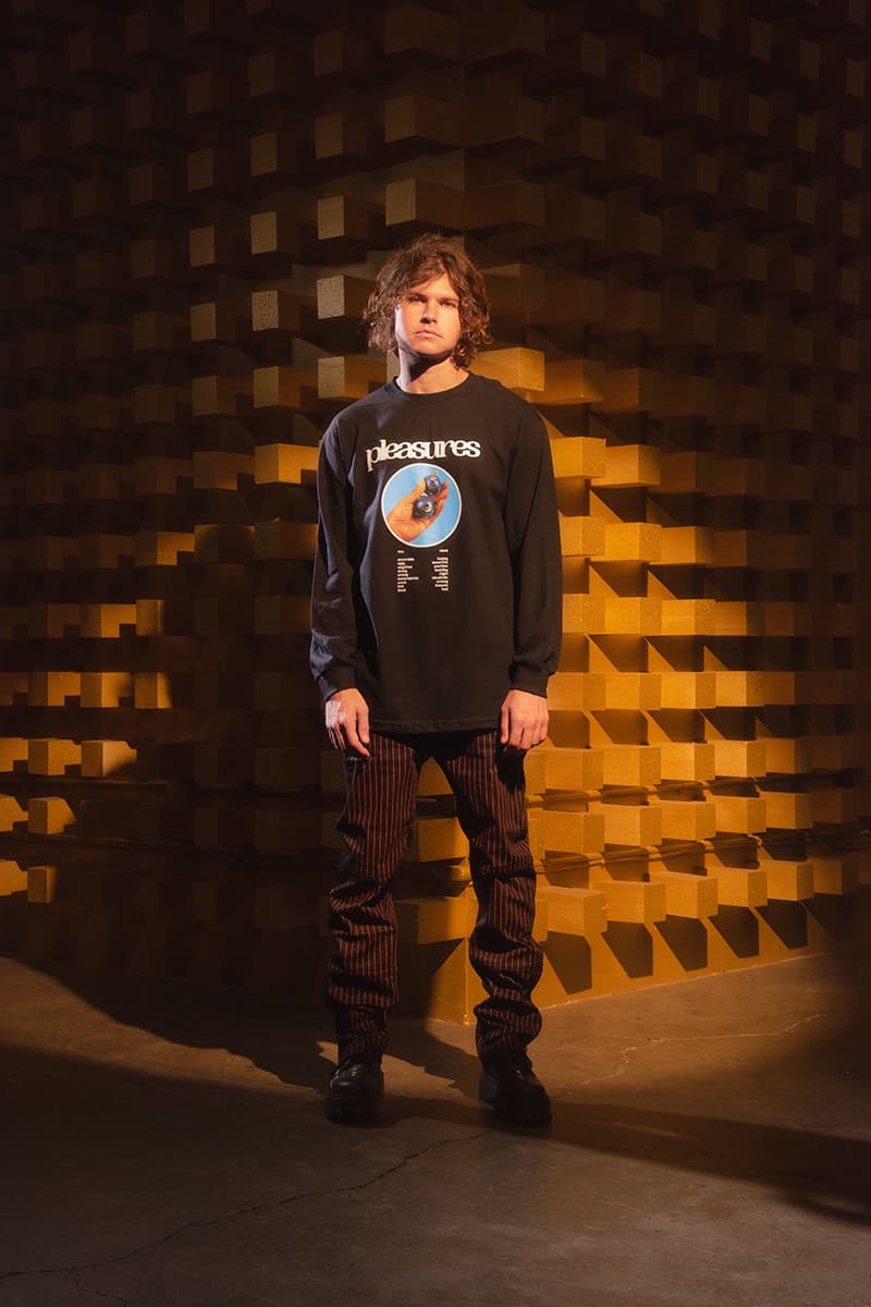 プレジャーズ PLEASURES 2019年秋冬 ルックブック Fall Winter 2019 Collection information overload sherpa fleece jacket graphic t shirts tees hoodies sweaters cardigans shorts alex james