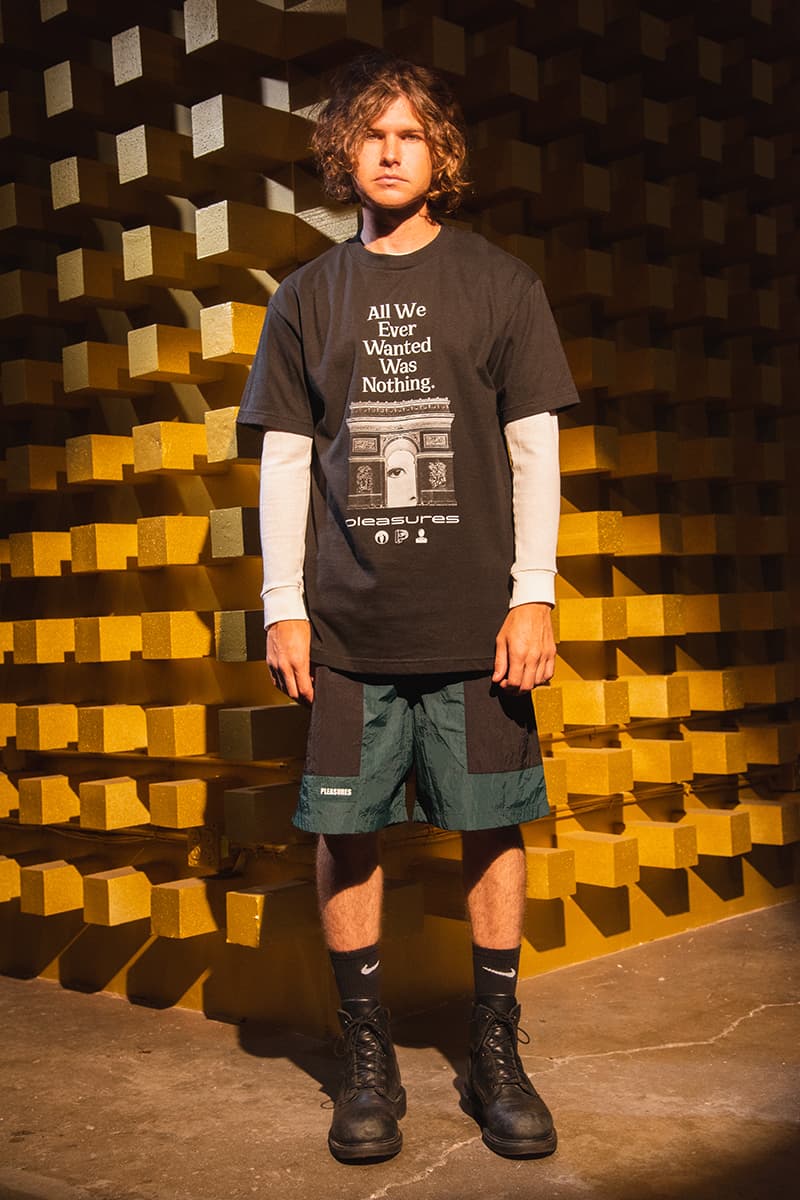 プレジャーズ PLEASURES 2019年秋冬 ルックブック Fall Winter 2019 Collection information overload sherpa fleece jacket graphic t shirts tees hoodies sweaters cardigans shorts alex james