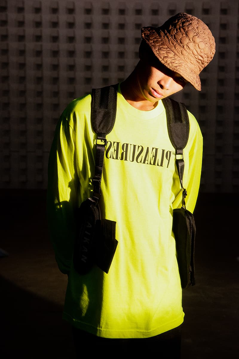 プレジャーズ PLEASURES 2019年秋冬 ルックブック Fall Winter 2019 Collection information overload sherpa fleece jacket graphic t shirts tees hoodies sweaters cardigans shorts alex james