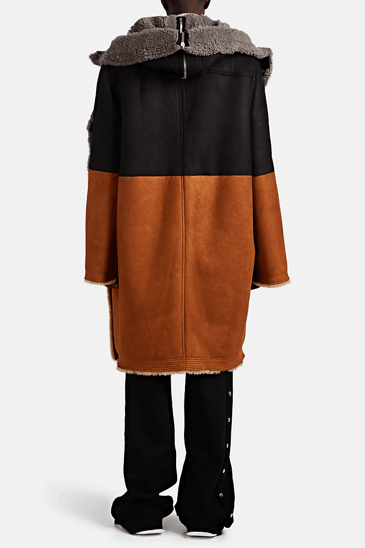 Fall リック オウエンス Rick Owens 秋冬 新作 2019 コレクション コート Colorblocked Shearling Coat Low Stock