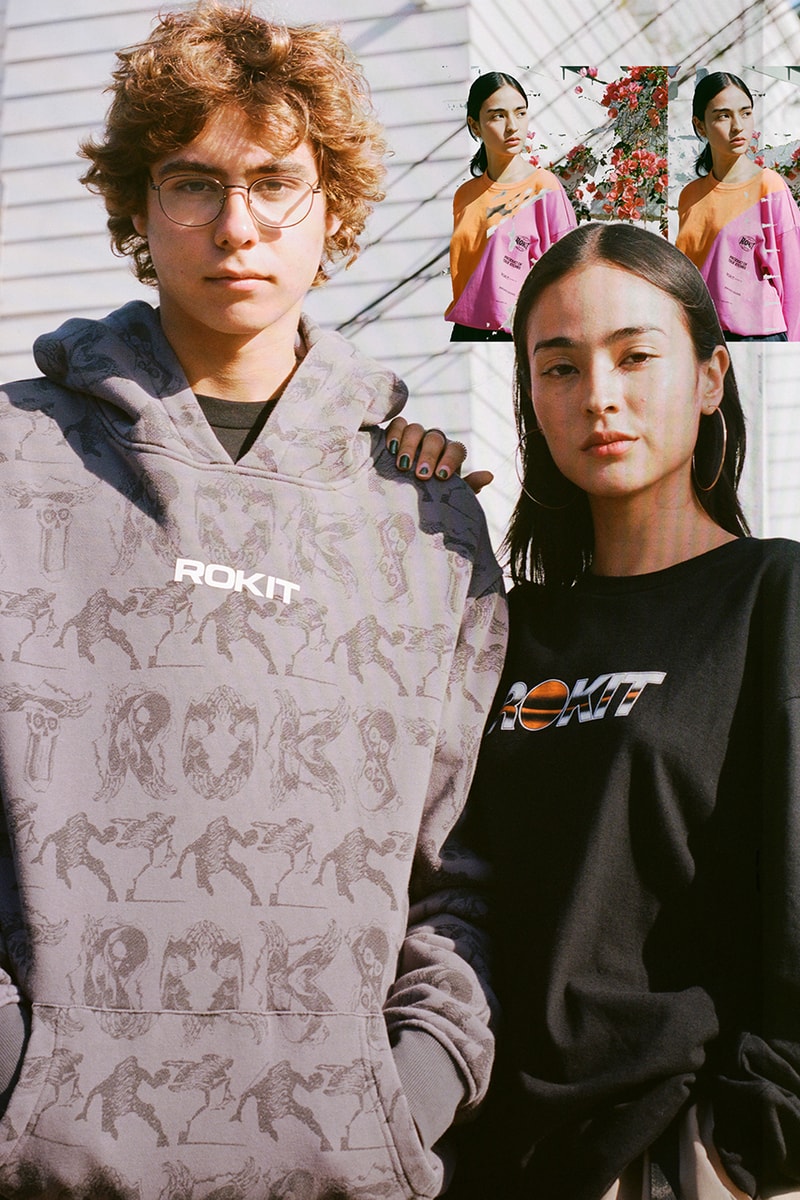 ROKIT “Product of True Stories” Fall Winter 2019 FW19 Lookbook Collection Aidan Cullen Photography Skate Films Basketball Hooping Mixtapes Melter Jacket Lava Jersey