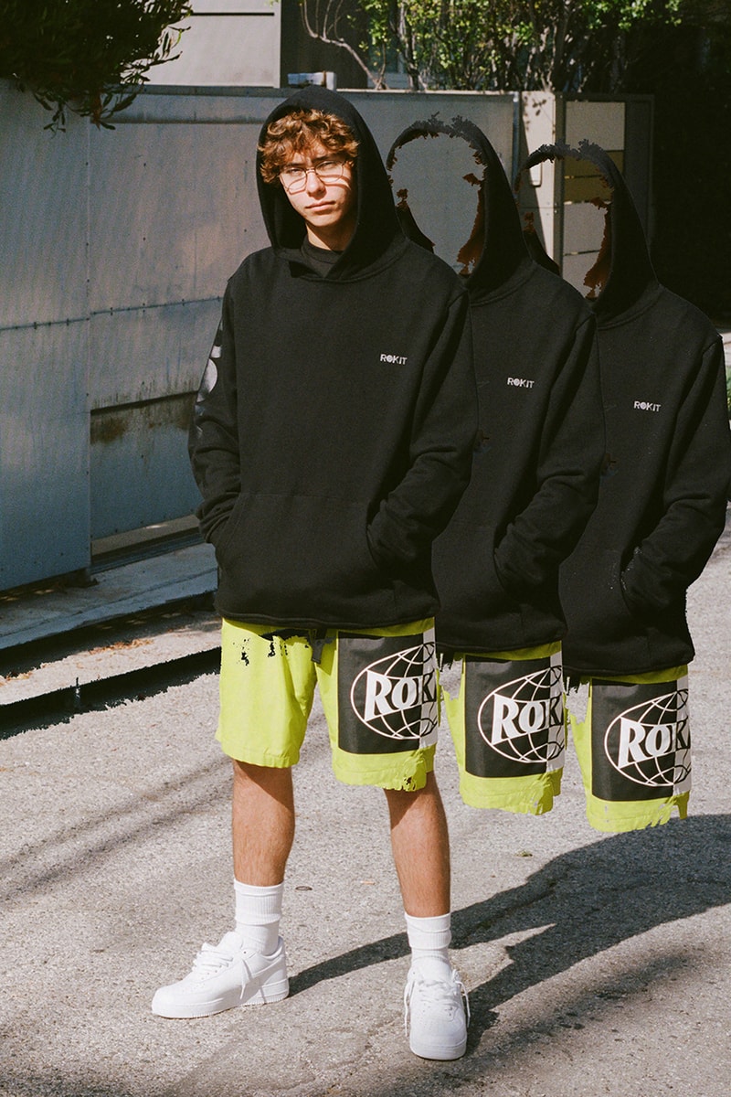 ROKIT “Product of True Stories” Fall Winter 2019 FW19 Lookbook Collection Aidan Cullen Photography Skate Films Basketball Hooping Mixtapes Melter Jacket Lava Jersey