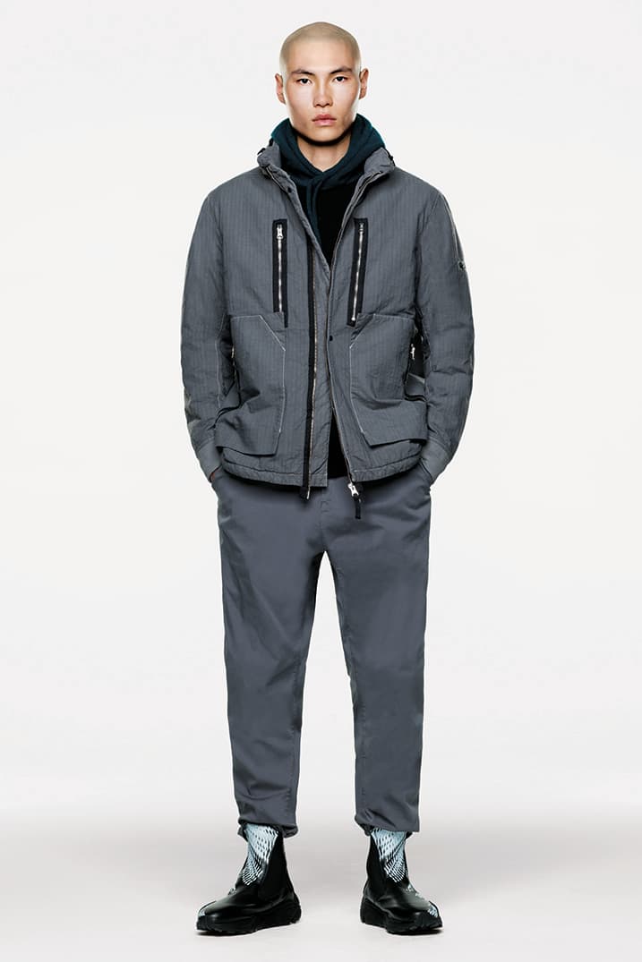 Stone Island ストーンアイランド Shadow Project シャドウプロジェクト Fall Winter 2019 FW19 秋冬のルックブック コレクションCollection Lookbook Imagery DPM Chine New Fabrics Technical Convertible Down Jacket Footwear Trousers Outerwear Techwear Garment Dyed Two Layer Fabric