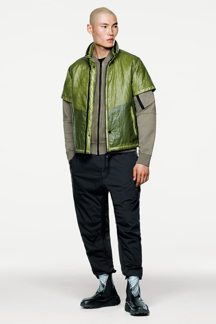 Stone Island ストーンアイランド Shadow Project シャドウプロジェクト Fall Winter 2019 FW19 秋冬のルックブック コレクションCollection Lookbook Imagery DPM Chine New Fabrics Technical Convertible Down Jacket Footwear Trousers Outerwear Techwear Garment Dyed Two Layer Fabric