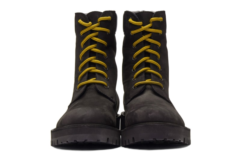 Vetements ヴェトモンTrucker Boots 2019 秋冬 コレクション Release Info Buy Black ブラック 新作ブーツ ssense エッセンス