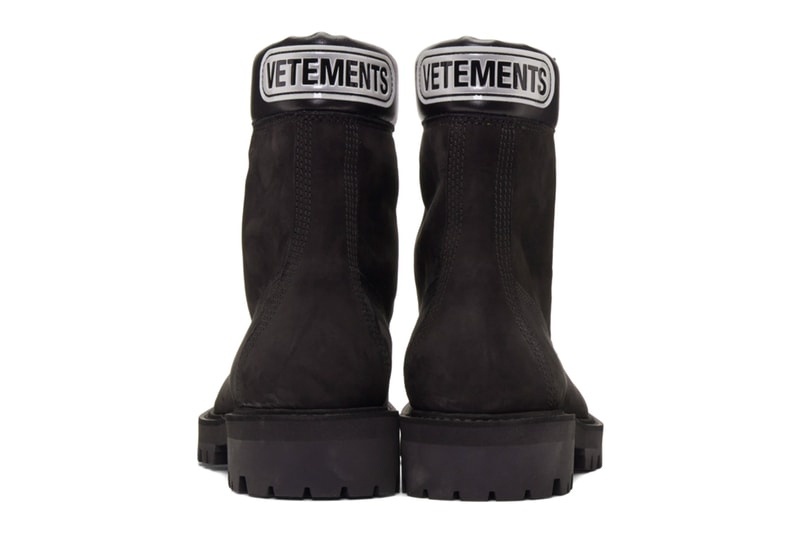 Vetements ヴェトモンTrucker Boots 2019 秋冬 コレクション Release Info Buy Black ブラック 新作ブーツ ssense エッセンス