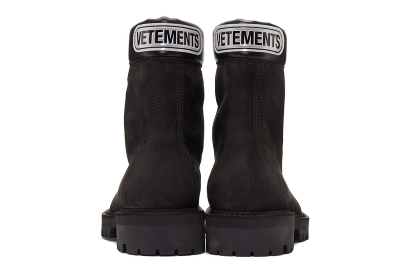 Vetements ヴェトモンTrucker Boots 2019 秋冬 コレクション Release Info Buy Black ブラック 新作ブーツ ssense エッセンス　