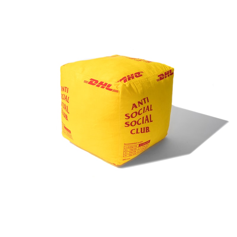 Anti Social Social Club アンチ ソーシャル ソーシャル クラブ DHL ディーエイチエル Clothing Collaboration コラボレーション カプセル capsule september 25 コレクション 新作 ヴェトモン 2019 release date info buy drop hoodie pillow cushion shipping yellow red logo
