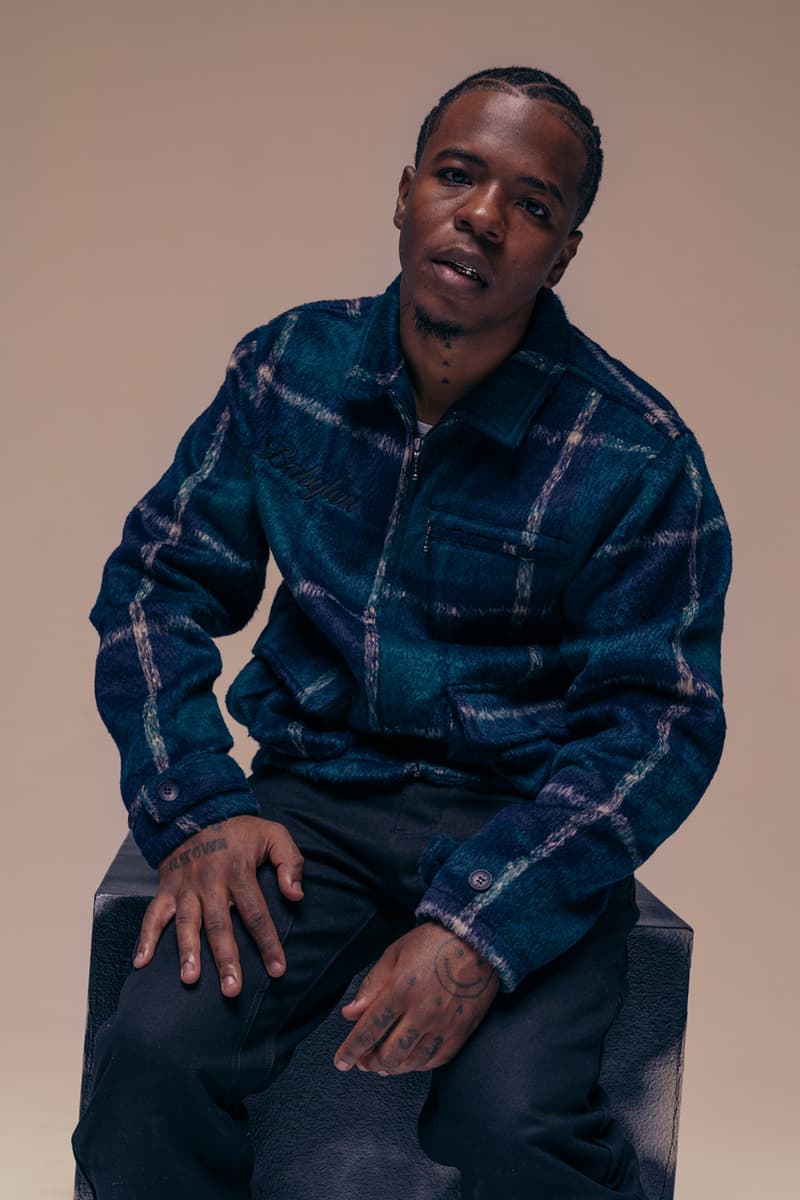 バビロンLA Babylon LA Fall/Winter 2019 Lookbook Collection Cut & Sew heavy plaid jacket tie dye knit sweater tricolor rugby half zip anorak Drop 1