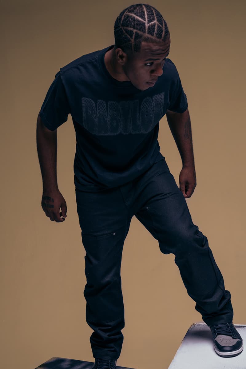 バビロンLA Babylon LA Fall/Winter 2019 Lookbook Collection Cut & Sew heavy plaid jacket tie dye knit sweater tricolor rugby half zip anorak Drop 1