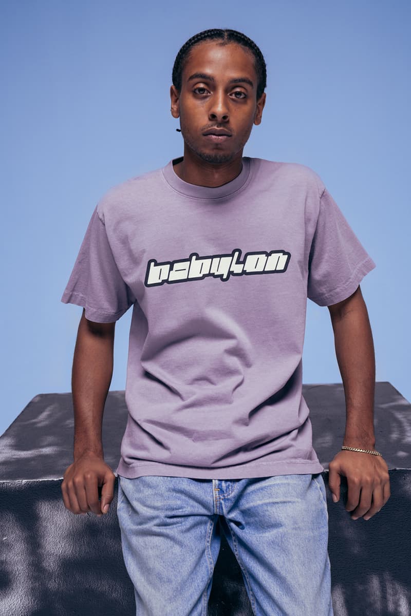 バビロンLA Babylon LA Fall/Winter 2019 Lookbook Collection Cut & Sew heavy plaid jacket tie dye knit sweater tricolor rugby half zip anorak Drop 1