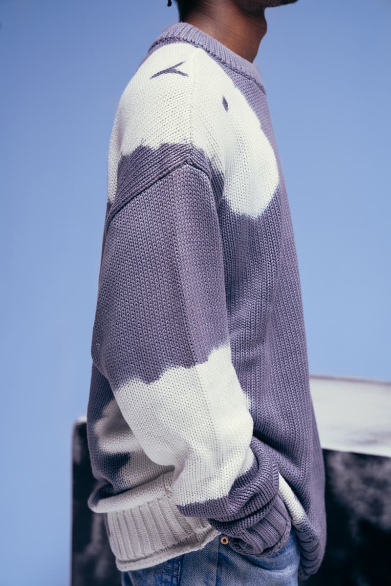 バビロンLA Babylon LA Fall/Winter 2019 Lookbook Collection Cut & Sew heavy plaid jacket tie dye knit sweater tricolor rugby half zip anorak Drop 1