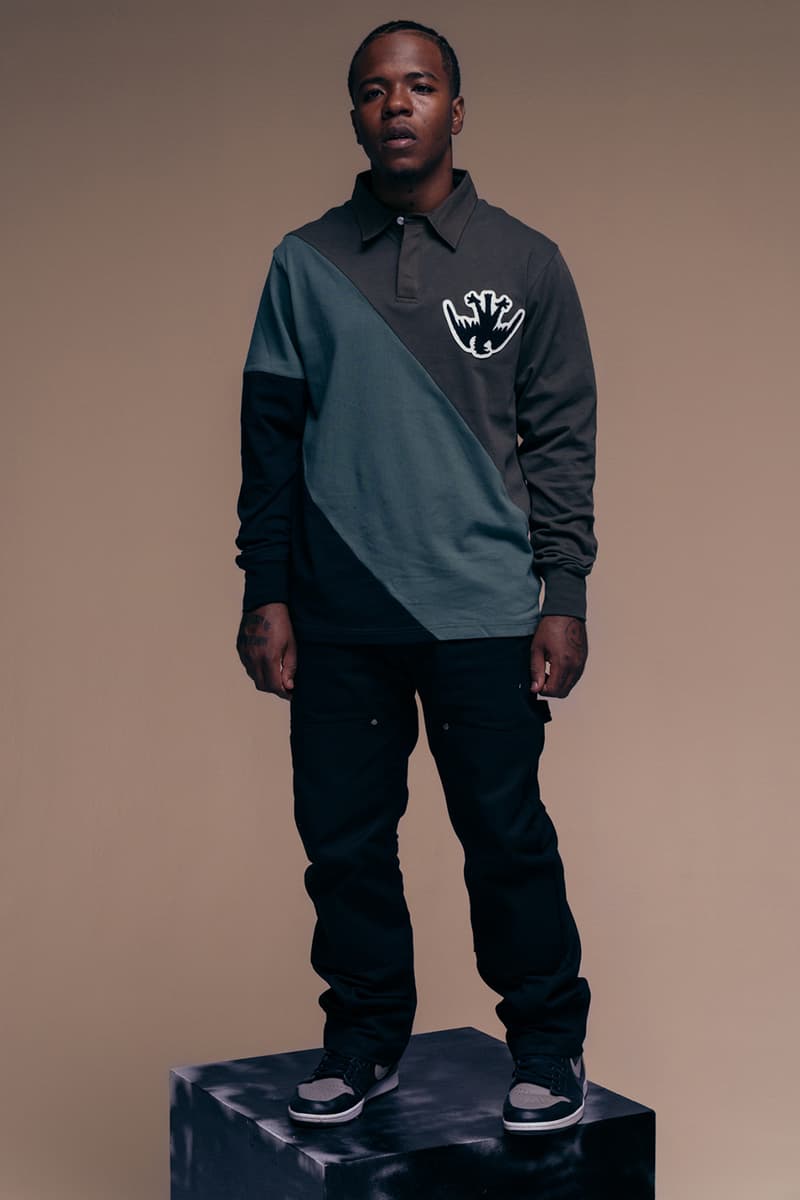 バビロンLA Babylon LA Fall/Winter 2019 Lookbook Collection Cut & Sew heavy plaid jacket tie dye knit sweater tricolor rugby half zip anorak Drop 1