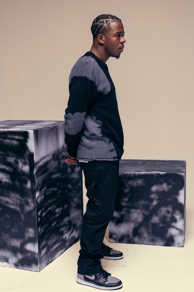 バビロンLA Babylon LA Fall/Winter 2019 Lookbook Collection Cut & Sew heavy plaid jacket tie dye knit sweater tricolor rugby half zip anorak Drop 1