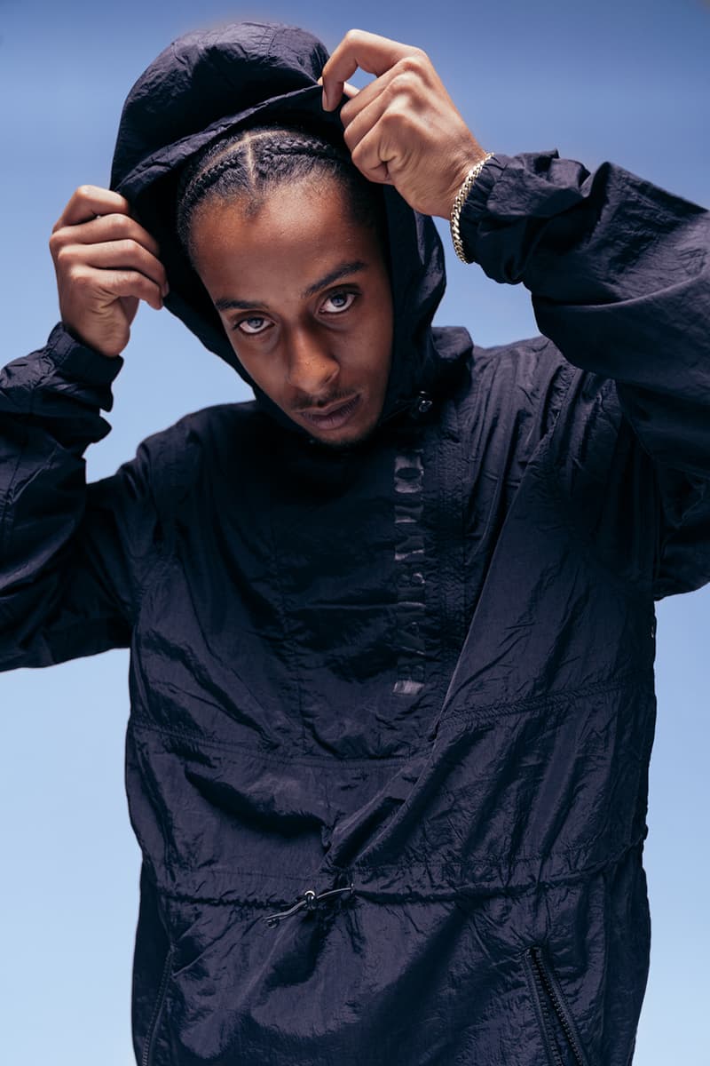 バビロンLA Babylon LA Fall/Winter 2019 Lookbook Collection Cut & Sew heavy plaid jacket tie dye knit sweater tricolor rugby half zip anorak Drop 1