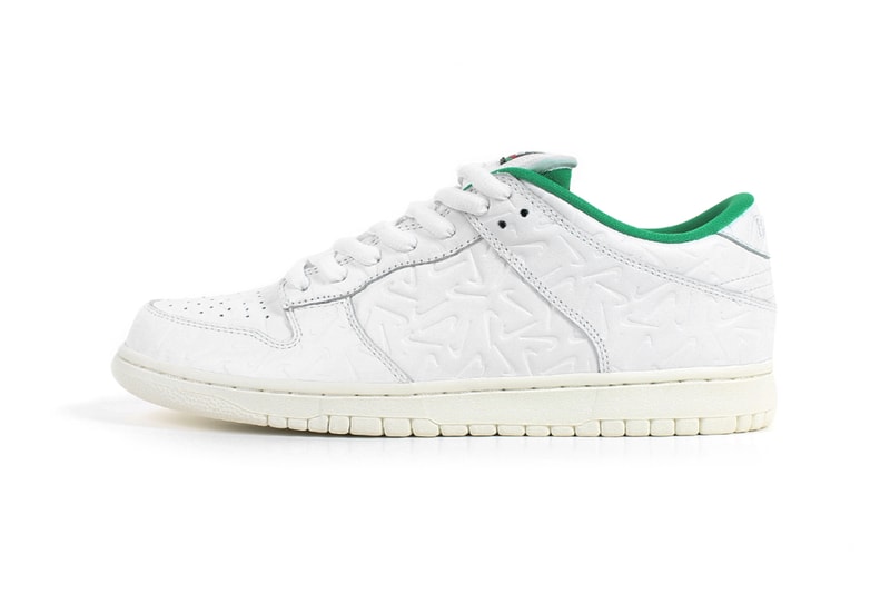 Ben-G Nike SB ナイキ Dunk Low ダンク ロー コラボ Official Look embossed スケートショップ オランダ アムステルダムswoosh スニーカー white green release info date buy price
