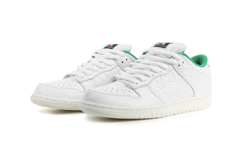 Ben-G Nike SB ナイキ Dunk Low ダンク ロー コラボ Official Look embossed スケートショップ オランダ アムステルダムswoosh スニーカー white green release info date buy price
