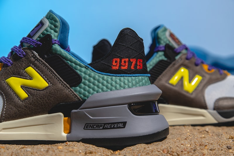 new balance ニューバランス 997s ボデガ bodega no bad days コラボ フットウェア スニーカー closer look buy cop purchase grey brown leather teal yellow red 