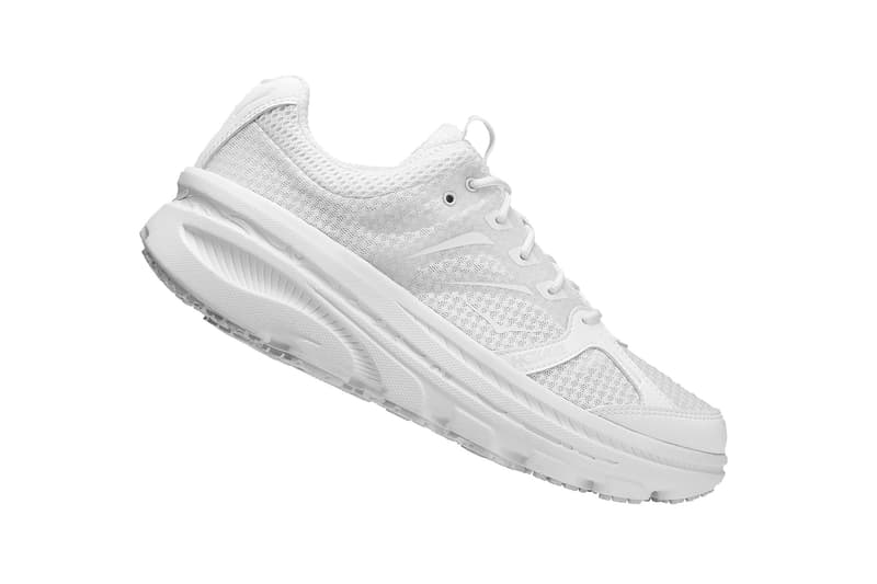 Engineered Garments エンジニアドガーメンツ x HOKA ONE ONE ホカオネオネ コラボ 第3弾目 フットウェア スニーカー アシンメトリー ネペンテス capsule three colorways drop date release info multicolor yellow blue red green black white