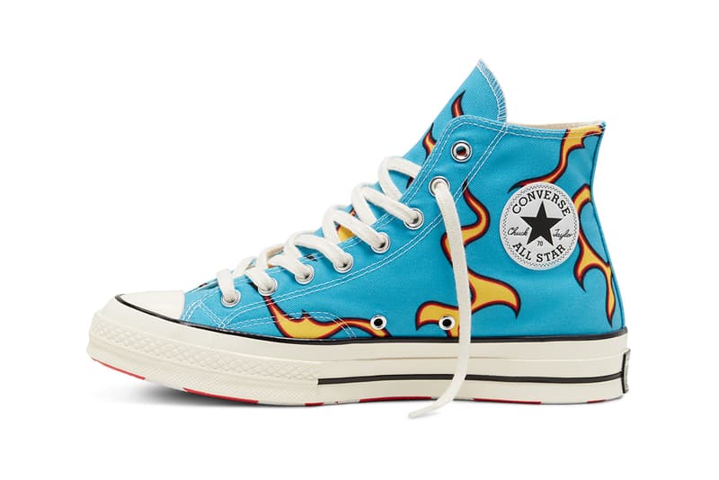 golf wang golf le fleur converse chuck 70 flames sneaker release tyler the creator blue colorway 