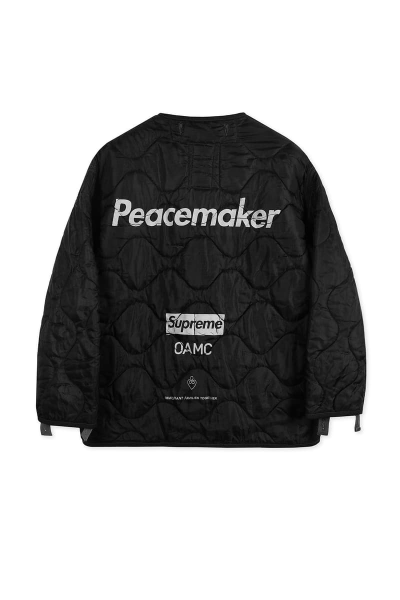 Supreme OAMC PEACEMAKER シュプリーム オーエーエムシー ヴィンテージ ライナー Immigration Families Together