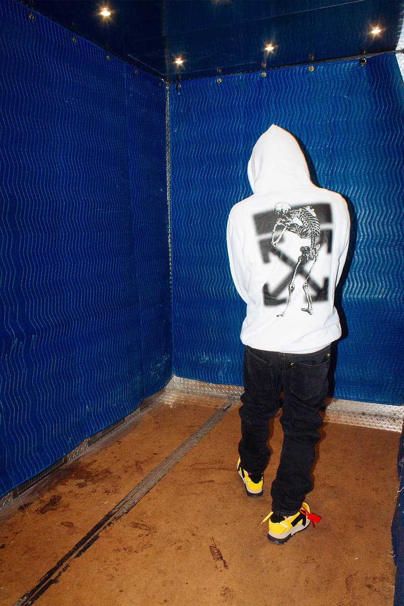 アンダーカバー x オフホワイト UNDERCOVER x Off-White™ "UNDEROFFWHITECOVERS" Editorial campaign lookbook jun takashi virgil abloh gilapple pants trousers denim hoodies t-shirts collaboration capsule