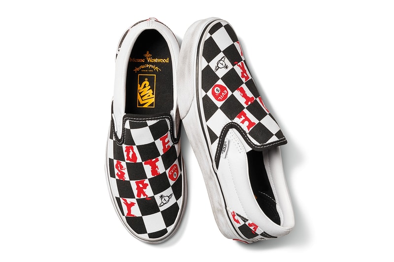 Vivienne Westwood Vans Anglomania Capsule footwear sneakers shoes slip on old skool sk8 hi monogram logo creeper boots leather boots belt