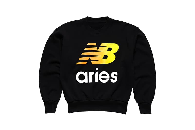 アリーズ x ニューバランス aries new balance first official look 991 neon yellow fluorescent bold silver orange apparel t-shirt longsleeve shortsleeve sweatshirt trackpants david sims film