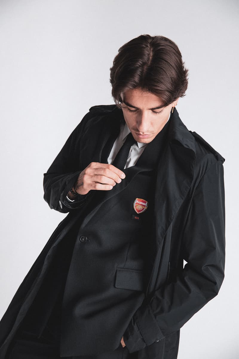 424がアーセナルFCとのパートナーシップを締結 Arsenal 424 Official Formal Wear Partnership Black Suits Ties Shirts White 