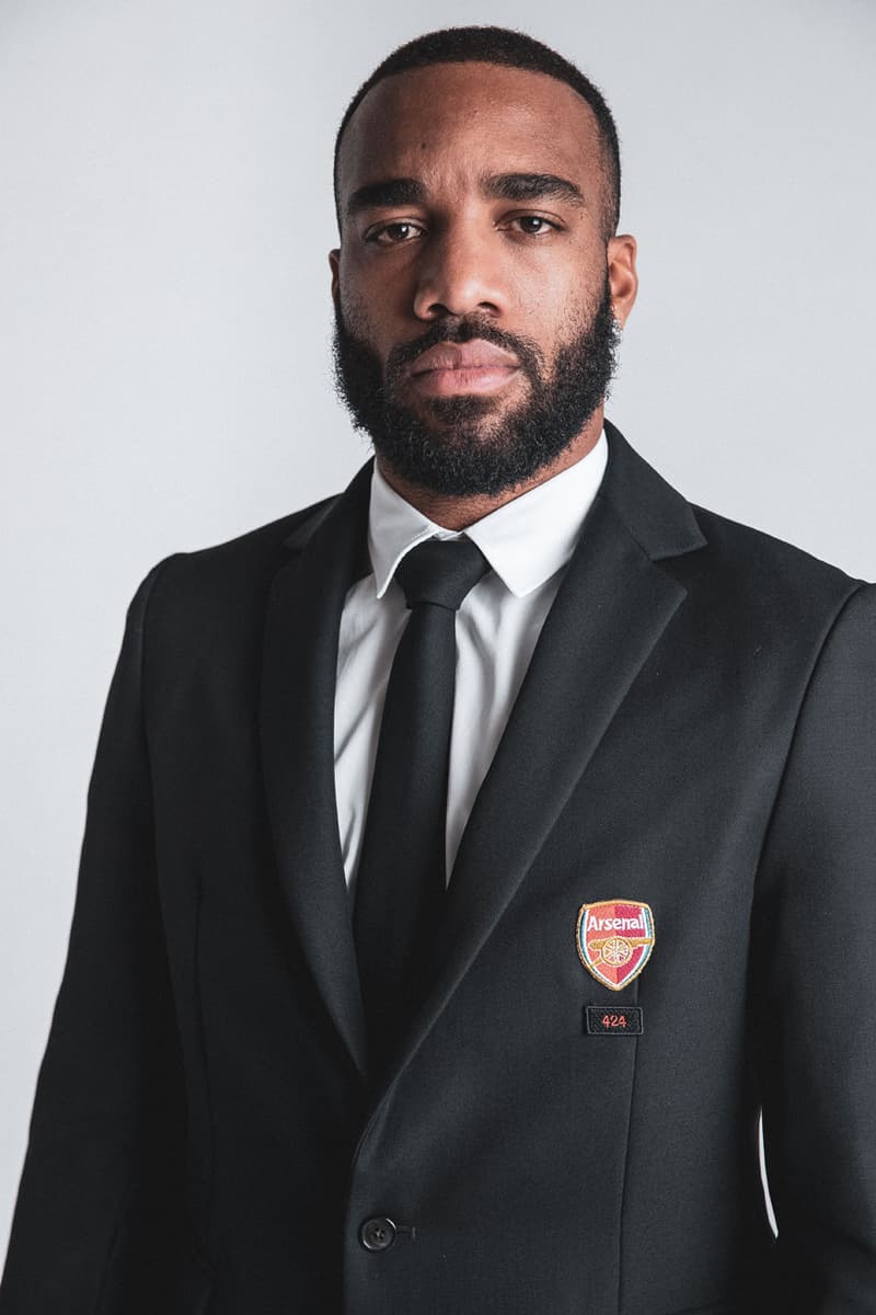 424がアーセナルFCとのパートナーシップを締結 Arsenal 424 Official Formal Wear Partnership Black Suits Ties Shirts White