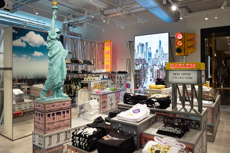 エイサップロッキ アウグ ロンドン セルフリッジズ selfridges asap rocky A$ap yams awge london store look inside first buy cop purchase exclusive merch needles collaboration