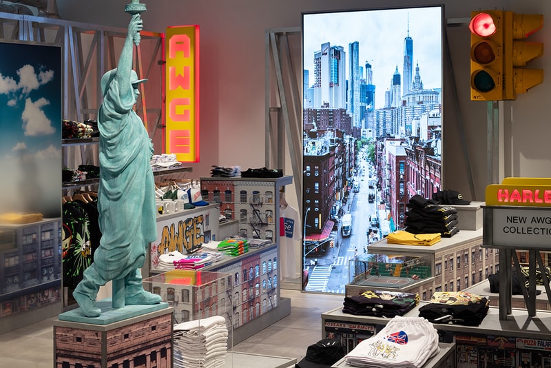 エイサップロッキ アウグ ロンドン セルフリッジズ selfridges asap rocky A$ap yams awge london store look inside first buy cop purchase exclusive merch needles collaboration